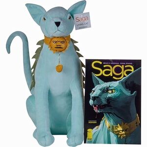 SAGA Lying Cat Plush 19” NWT RARE